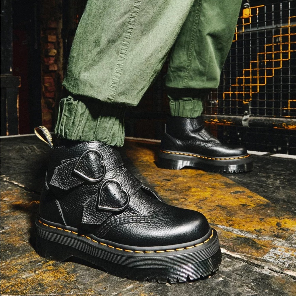 Dr. Martens Devon Heart Leather Platform Boots